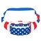 Juvale American Flag Fanny Pack for Women and Men, USA Patriotic Belt Bag with Adjustable Waist Belt Straps, 4th of July Hip Pack, Party Accessory, Red, White and Blue Stars and Stripes, 15 x 5 x 3 In